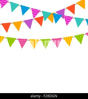 Set bunte Ammern Fahnen Girlanden Stock Vektor