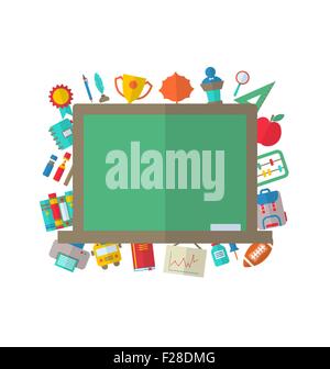 Flache Symbole von Blackboard Stock Vektor