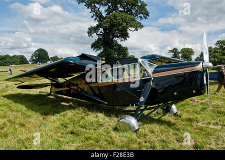 de Havilland DH-85 Leopard Moth G-AIYS bei der internationalen DH Moth Rallye in Woburn Abbey im August 2015 Stockfoto