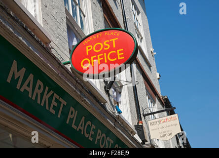 Nahaufnahme der Schilder der Post Außenansicht York North Yorkshire England UK Vereinigtes Königreich GB Großbritannien Stockfoto