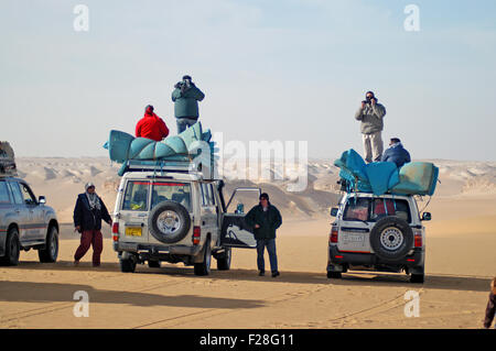 Jeep-Tour in der westlichen Wüste. Ägypten Stockfoto