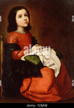 Francisco de Zurbarán - Kindheit der Jungfrau Stockfoto