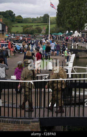 Dorf im Krieg "bei Stoke Bruerne, Northamptonshire UK Stockfoto