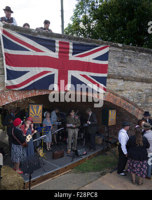 Dorf im Krieg "bei Stoke Bruerne, Northamptonshire UK Stockfoto