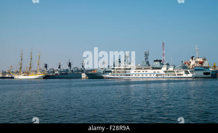 Brice Mircea rumänischen Militär Marine Schulschiff angedockt im Handelshafen Kai von Constanta Stockfoto