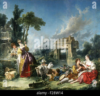 François Boucher - die Quelle der Liebe Stockfoto