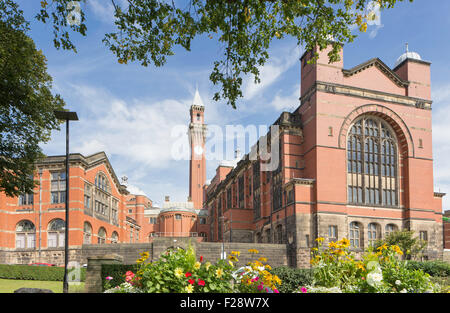 Kanzler des Gerichtshofs und der Joseph Chamberlain Memorial Clock Tower, University of Birmingham, England, Vereinigtes Königreich Stockfoto