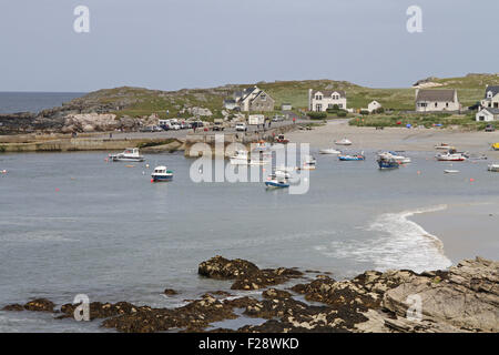 Portnablagh Hafen und Strand im County Donegal Ireland Stockfoto