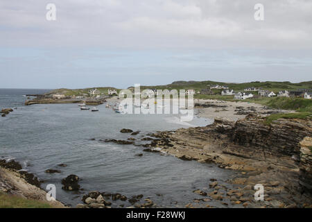 Portnablagh Hafen und Strand im County Donegal Ireland Stockfoto