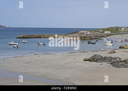 Portnablagh Hafen und Strand im County Donegal Ireland Stockfoto