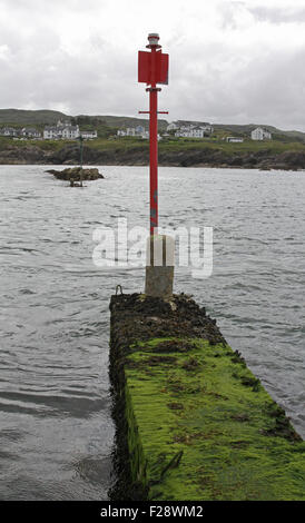 Hafeneinfahrt bei Portnablagh County Donegal Ireland Stockfoto