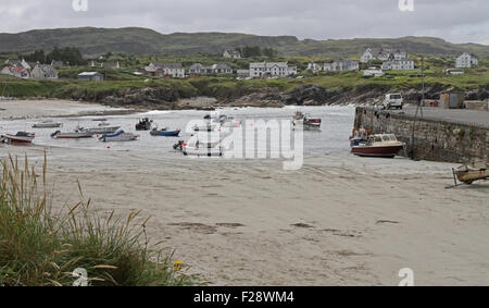 Portnablagh Hafen und Strand im County Donegal Ireland Stockfoto