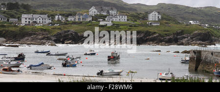 Portnablagh Hafen und Strand im County Donegal Ireland Stockfoto