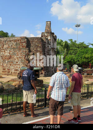 Ein Famosa Fort, Porta de Santiago, Melaka (Malacca), Malaysia, Asien Stockfoto