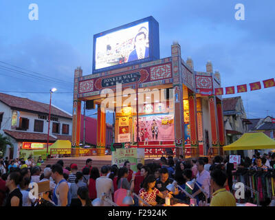 Jonker Walk Street Nachtmarkt, Melaka (Malacca), Malaysia, Asien Stockfoto