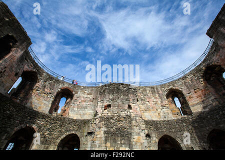 YORK, UK - 30. August 2015: innerhalb der historischen Clifford Tower in York am 30. August 2015. Stockfoto