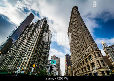 Das Flatiron Building, in Midtown Manhattan, New York. Stockfoto