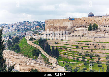 Altstadt von Jerusalem eine alte Mauer, Israel Stockfoto