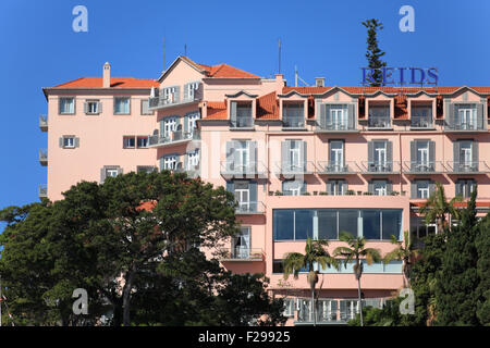 Belmonds Palace Hotel, Funchal, Madeira, Portugal. Oft als das Pink Palace. Stockfoto