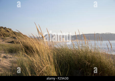 Salinas vom Strand Stockfoto