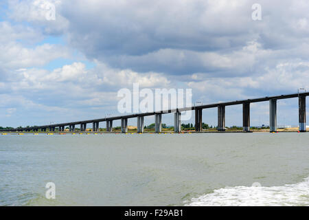 Pont de Saint-Nazaire, saint-Nazaire-Brücke Fluss Loire Frankreich Stockfoto