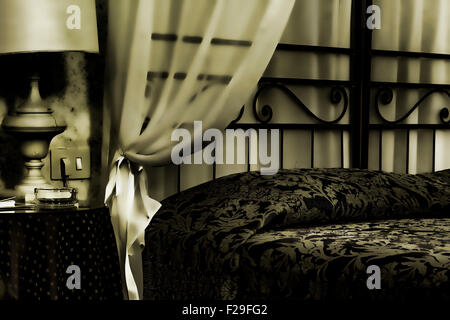 Bett in einer Herberge Zimmer Stockfoto