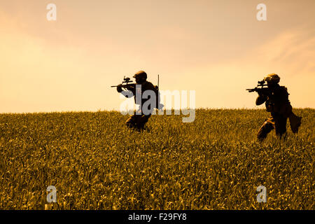 Jagdkommando-Soldaten Spezialeinheiten Stockfoto