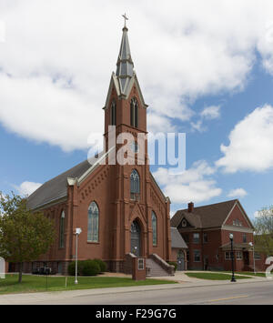 1904 St. Pauls-Kirche in Sauk Centre, Minnesota Stockfoto