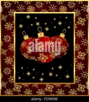 Set Weihnachtskugeln Stock Vektor