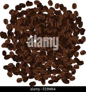 Realistische Darstellung der Kaffeebohnen Stock Vektor