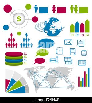 Festlegen Sie Infografik Detailelemente für Design-Website-layout Stock Vektor