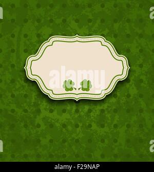 Weihnachtskarte mit Kleeblätter für St. Patricks Day Stock Vektor