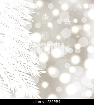 Abstrakte Winter leuchtenden Hintergrund mit Tanne Stock Vektor