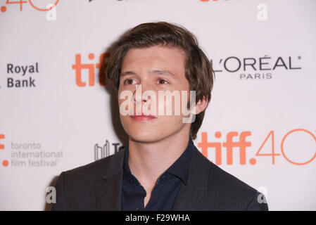 Toronto, Ontario, Kanada. 14. Sep, 2015. Schauspieler NICK ROBINSON besucht die "Charlie als" Foto-Shooting während der 2015 Toronto International Film Festival im The Elgin am 14. September 2015 in Toronto, Kanada. Bildnachweis: Igor Vidyashev/ZUMA Draht/Alamy Live-Nachrichten Stockfoto