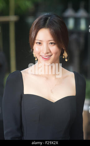 Claudia Kim, 10. September 2015: südkoreanische Schauspielerin Claudia Kim besucht einen roten Teppich von Seoul International Drama Awards 2015 in Seoul, Südkorea. © Lee Jae-Won/AFLO/Alamy Live-Nachrichten Stockfoto