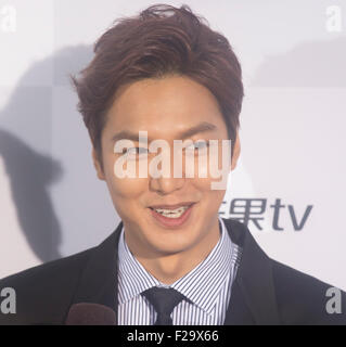 Lee Min-ho, 10. September 2015: südkoreanischer Schauspieler Lee Min-ho besucht einen roten Teppich von Seoul International Drama Awards 2015 in Seoul, Südkorea. © Lee Jae-Won/AFLO/Alamy Live-Nachrichten Stockfoto