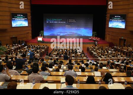 Peking, China. 15. Sep, 2015. 2. Global Grand Herausforderungen Summit (GGCS2015) ist in Peking, Hauptstadt von China, 15. September 2015 statt. Der Gipfel startete hier am Dienstag. Bildnachweis: Jin Liwang/Xinhua/Alamy Live-Nachrichten Stockfoto