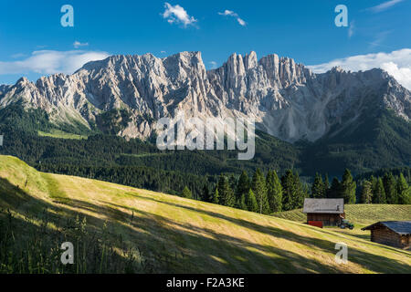 Latemar, Nordseite, Wandergebiet Latemarwald Wald vor, Welschnofen, Alpen, Dolomiten, UNESCO-Weltkulturerbe Stockfoto
