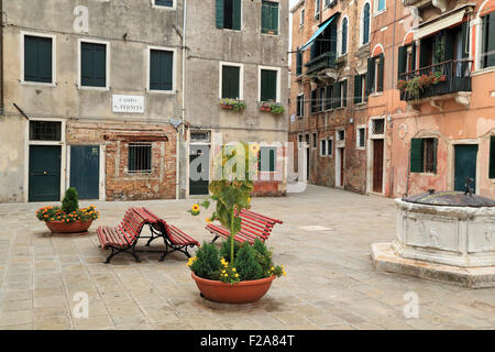 Campo Santa Ternita / Trinità Stockfoto