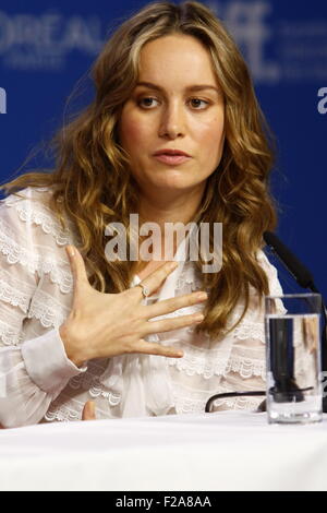 Toronto, Kanada. 14. Sep, 2015. Schauspielerin Brie Larson besucht die Pressekonferenz des Zimmer während der 40. Toronto International Film Festival, TIFF, bei Bell Lightbox in Toronto, Kanada, am 14. September 2015. Bildnachweis: Dpa picture Alliance/Alamy Live News Stockfoto