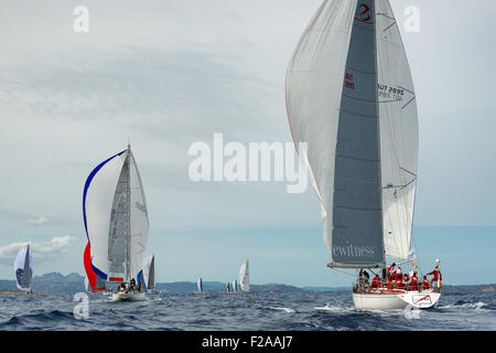 Maxi Yacht Rolex Cup 2015-Segel-Regatta. Porto Cervo, Sardinien, Italien Stockfoto