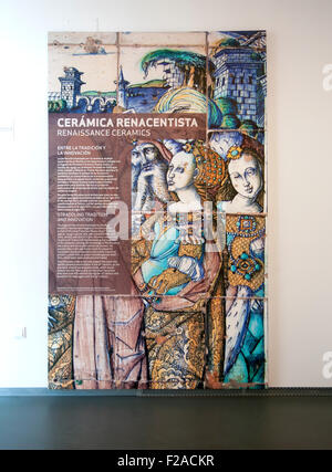 Renaissance Ausstellung Fliesen Keramikmuseum, Centro Ceramica, Triana, Sevilla, Spanien Stockfoto