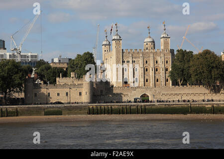 Tower of London und die Themse, London, England Stockfoto