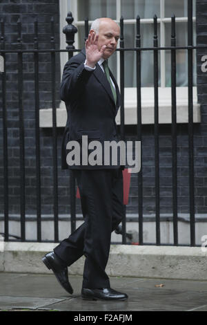 London, UK, 15. September 2015: Iain Duncan Smith MP, Secretary Of State for Work and Pensions, gesehen an der Kabinettssitzung in Stockfoto