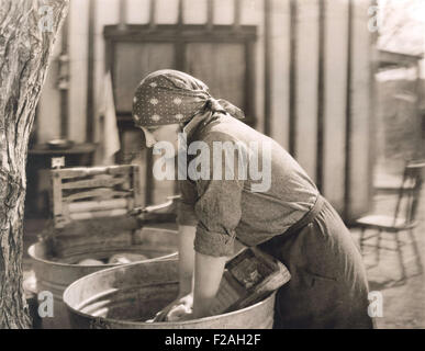 Waschtag (OLVI008 OU055 F) Stockfoto