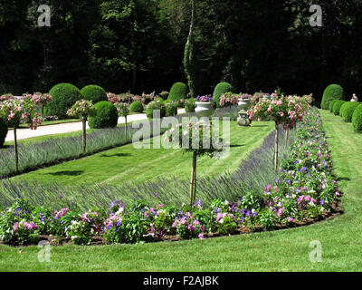 Château de Chenonceau, Catherine Garten, Loire-Tal, Fluss Cher, Indre-et-Loire, Touraine, Frankreich Stockfoto