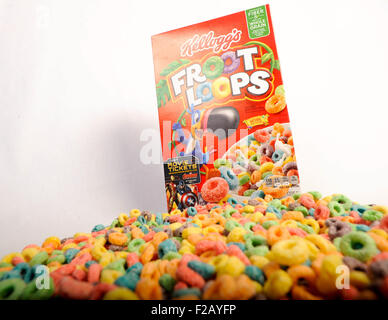 Getreide Froot Loops-Getreidearten Froot Loops Stockfoto