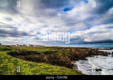 Sonnenaufgang an der Küste in Fort Bragg, Kalifornien in Mendocino County of Northern California Stockfoto