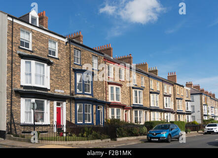 Viktorianische Häuser in Albion Terrasse, die Landspitze, Hartlepool, Co Durham, England, Großbritannien Stockfoto