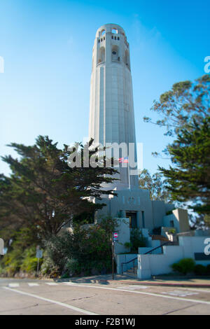 Coit Tower, Fernschreiber-Hügel, San Francisco Stockfoto